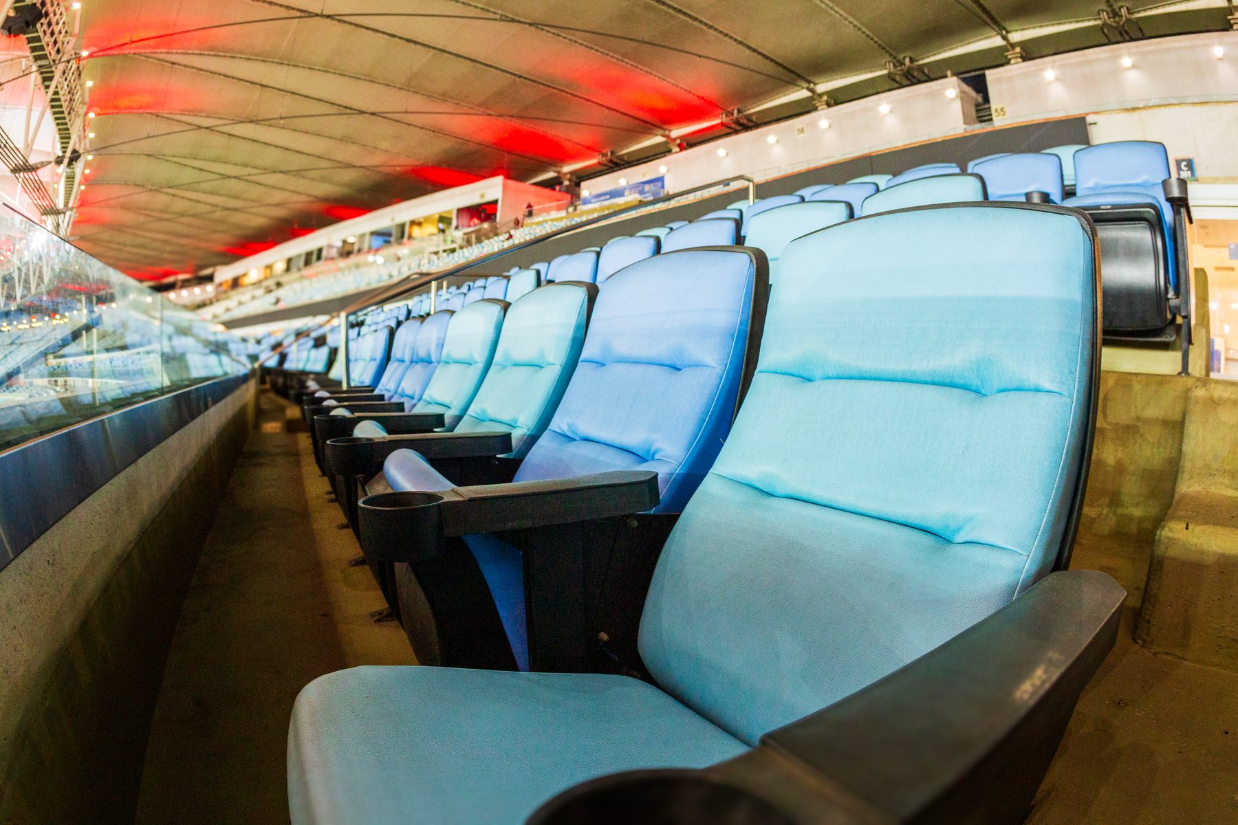 Poltronas do camarote do Maracanã
